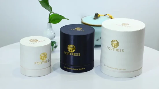 Tube de papier rond populaire d'emballage de soins de la peau/cosmétique haut de gamme avec la boîte d'emballage de papier d'impression de feuille d'or pot de récipient de cylindre de cadeau